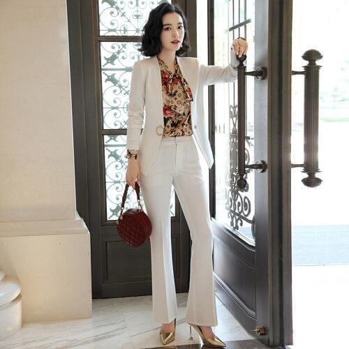 Womens suits 2019 autumn and winter new temperament fashion casual professional wear suit wild womens two-piece suit
