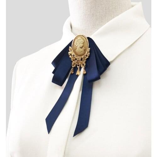 Retro Fashion Bow Tie Womens Party Stage Performance Collars Flower Professional Wear Jewelry Gifts High-quality Crystal Bowtie