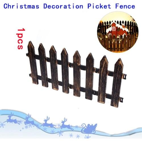 1Pc DIY Christmas Party Hotel Mall Small Fence Barrier Craft Miniature Fairy Garden Terrarium Doll Branch Palings Showcase Deco