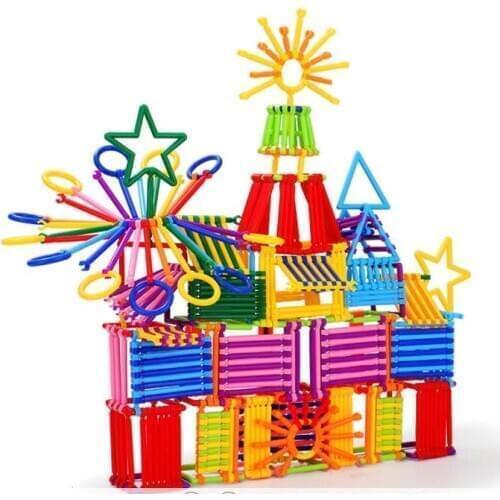 New 128 pieces Smart Stick-shaped Blocks DIY Model Building Kits Educational Toys for Children 3-10 years