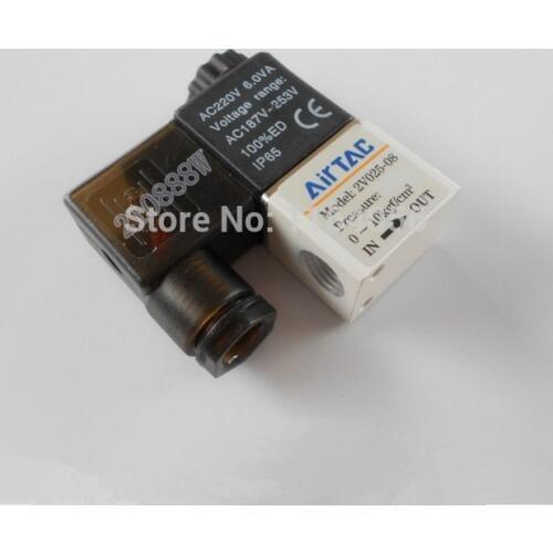 1x 2V025-08 12V DC 2Port 2Pos 1/4" BSP Normally Closed Solenoid Valve Coil Led