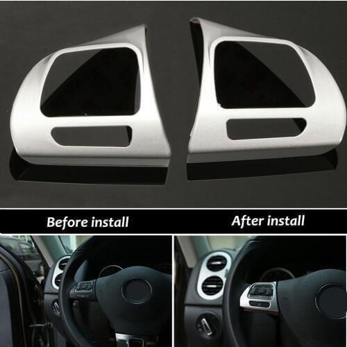 2Pcs Steering Wheel Insert Cover Badge Trim Ornament for VW Golf Jetta PASSAT CC