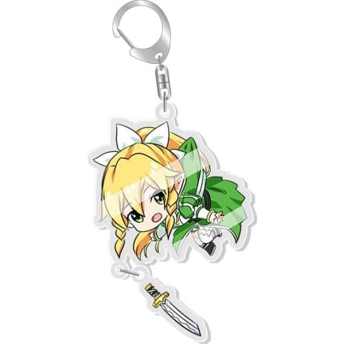 5pcs 10pcs 7Kinds Sword Art Online Kirigaya Kazuto Yuuki Asuna Kirigaya Suguha Asada Shino PVC Pendant Figure Key Chain