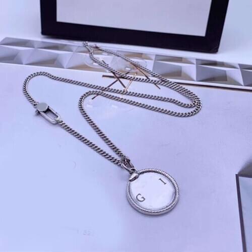 925 sterling silver Thai silver old craft round medal necklace 2019 new European and American style holiday gift