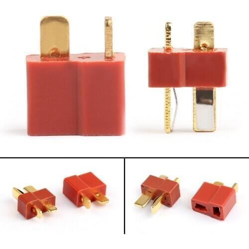 Areyourshop 10 Pairs RC Model Toys Battery Y309 Deans Type T Plug Anti-skid M/F Male FemaleConnector Wholesale T Connector