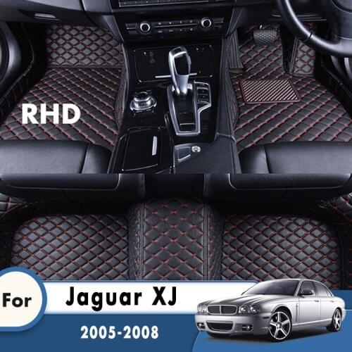 RHD Car Floor Mats For Jaguar XJ 2008 2007 2006 2005 Carpets Custom Auto Accessories Interior Foot Pads Automobiles Waterproof