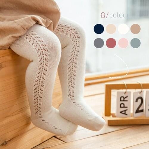 2021 Hollow Out Kids Tights for Girls Pantyhose Spring Autumn Cotton Baby Tights Children Stockings Panty Baby Pants for 0-5Y