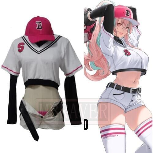 Azur Lane USS Bremerton Sport Wear Baseball Uniform Cloth Bikini Cosplay Costume Halloween Party Outfit Custom Made Any Size
