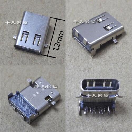 Free shippingUSB connector Lengthened Type-C USB3.1 female 24P pin USB charging interface L=12MM