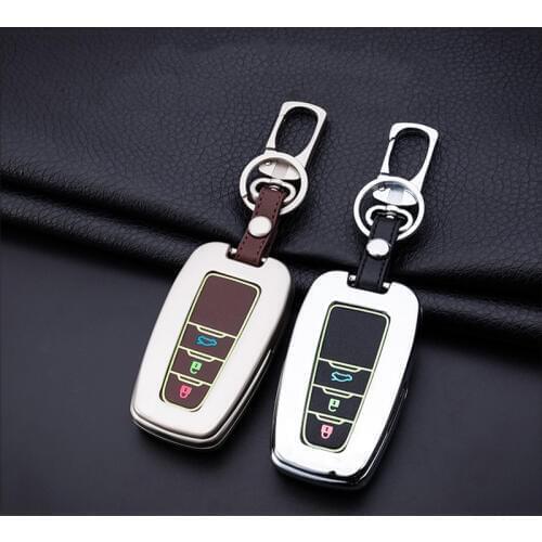 Car Key Case Cover For Toyota Land Cruiser Prado Camry Prius Crown CHR C-HR Fortuner Land Cruiser 200 LC200 Highlander