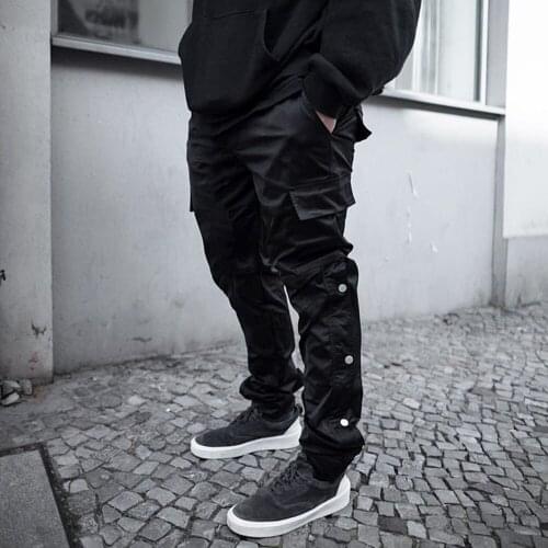Black High Quality Cargo Pants 2021 Men Joggers Casual Pants Multi-Pocket Fashions Gray Sports Trousers
