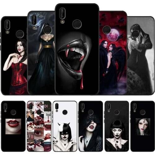 Vampire black soft Phone Case for huawei P40 P30 P20 P10 Pro lite P9 Lite nova 4E 6SE Psmart 2019 Y6 9 Prime