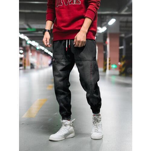 2021 Harem Style Jeans Male New Hip Hop Baggy Jeans Hip Loose Straight Jeans Pants Casual Pants Long Jeans