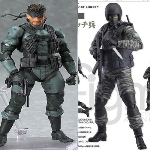 Figma 243 Anime Game Snake Action Figure Toys Gear Solid 2: Sons Of Liberty Movable Figure Collectible Model Doll Gifts