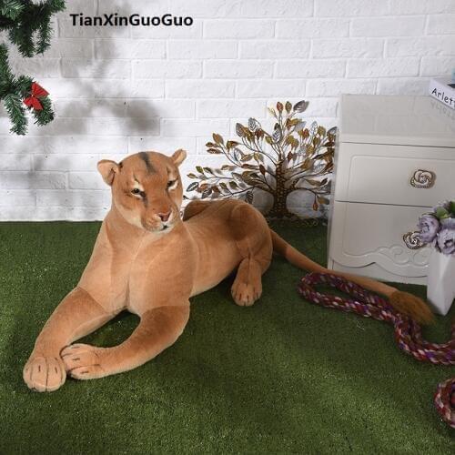 Simulation lioness plush toy female lion large 90cm doll , throw pillow birthday gift h2231