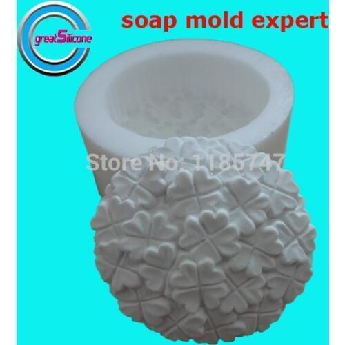Round Flower Soap Mold Cake Mold Aroma Gypsum Wax Molds Silicone Molds for Soap Making