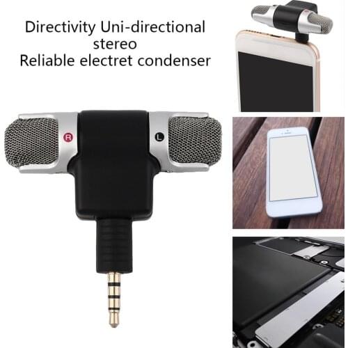 Mini 3.5mm Jack Microphone Stereo Mic For Recording Mobile Phone Studio Interview Microphone 4 pin For smartphone High Quality