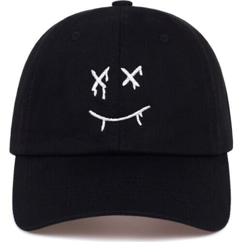 Fashion hip hop Baseball Cap 100% Cotton smile Embroidery Dad Hat Unisex Snapback Hats outdoor wild sports leisure caps gorras