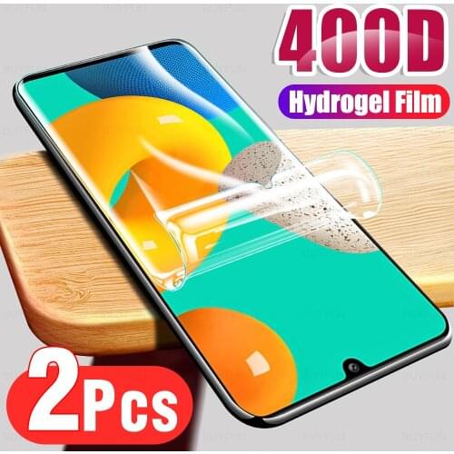 2Pcs Full Cover Soft Hydrogel Film For Samsung Galaxy M32 Phone Screen Protection For Sumsung Sansung M 32 2021 6.4" Not Glass
