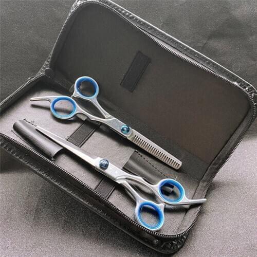5Pcs Hairdressers Hair Cutting Scissors Set Tijeras De Peluqueria Professional Barber Accessories Hairdressing Devices Kit