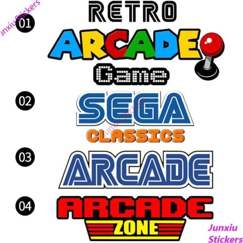 Hot Retro Arcade Game Car Stickers Wall Bumper Motorcycle Helmet Decals High Quality Vinyl Cover Scratched Waterproof KK14x7cm