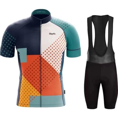 New summer 2021 mountain biking cycling set mens running speed dry breathable silicone cushion short sleeve clothing