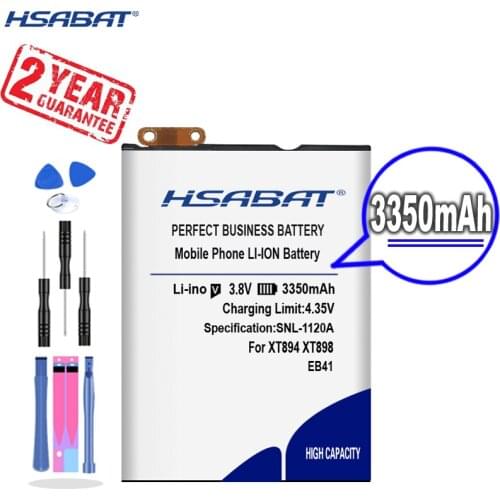 New Arrival [ HSABAT ] 3350mAh EB41 Battery for Motorola Droid 4 P893 PXT894 P894 P89 XT898 HOTON Q LTE SNN5905 XT897