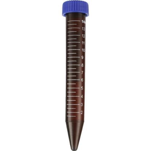 15ml Plastic Brown Screw Cap Cone Bottom Centrifuge Test Tube with Scale Line Laboratory Analysis Sample Vial Cotainer 10Pcs