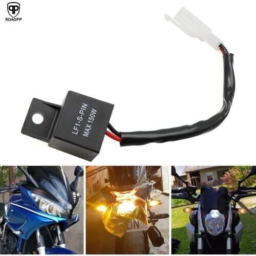 ROAOPP 12A 2Pin NS Modify Electronic LED Flasher Relay For Honda Kawasaki Suzuki Yamaha Motorcycle Turn Signal Bulb Hyper Flash