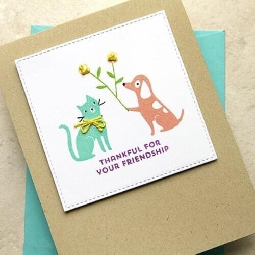 Happy Animals in the Family Clear Stamps for DIY Scrapbooking DIY Craft Making Decor Transparent Stempels New 2019 Silicone Seal