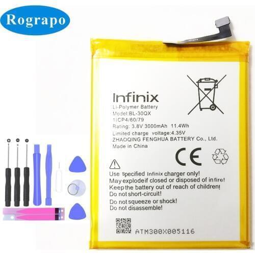 3.8V 3000mAh Replacement Battery For Infinix Hot S X521 X 521 BL-30QX BL 30QX Baterij Batterie Batteria Cell Phone Batteries