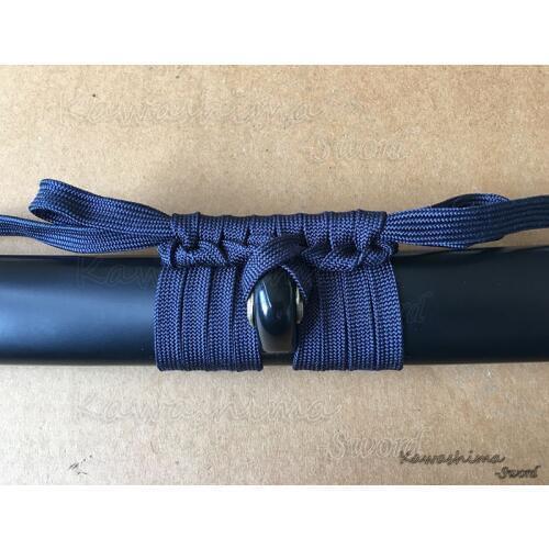 Deep Blue Wool Sageo Superior Quality Saya Rope Wrapping Cord FOR Japanese Samurai Sword Scabbard Brand New-Black