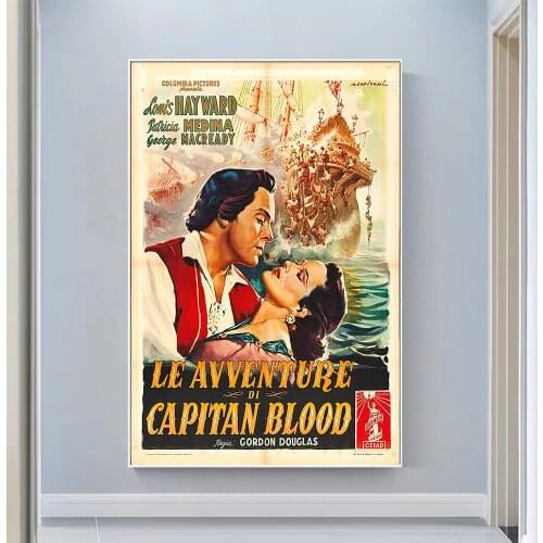 V0926 Fortunes of Captain Blood (2) Vintage Classic Movie Wall Silk Cloth HD Poster Art Home Decoration Gift
