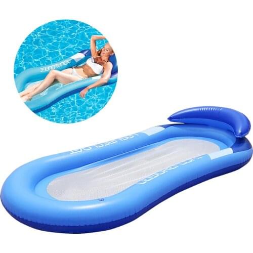 Water Mesh Hammock Pool Dual-Use Lounger Float Hammock Inflatable Rafts Swimming Pool Air Lightweight Floating Chair Dropship