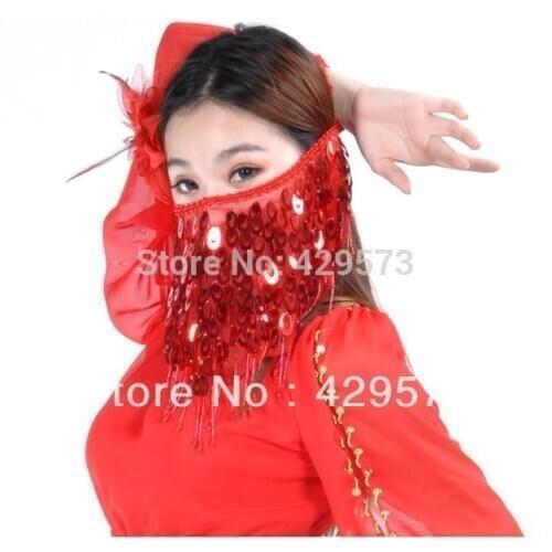 Free-shipping pretty design egyptian belly dance Face-Veils