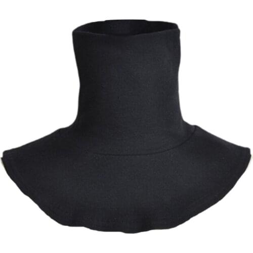 Womens Muslim Modal Fake False Collar Islamic Hijab Extensions Turtleneck High Neck Cover Warmer Bright Solid Color Half Top