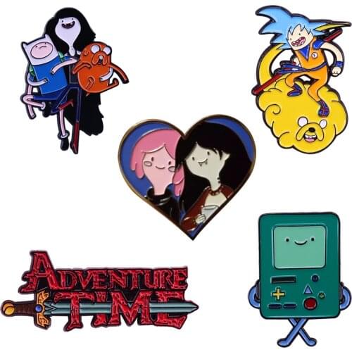 PF047 Dongmanli Princess Bubblegum and Marceline Creativity Hard Enamel Pin Badge Backpack Collar Lapel Anime Jewelry