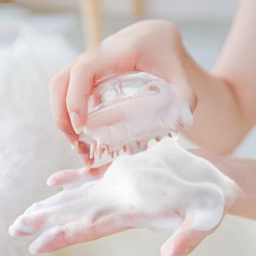 2 in 1 Pet Brush Bath Massage Brush, Shampoo Dispenser Dog Grooming Silicone Bristles Shower Brush for Cat Pet Remove Loose Fur