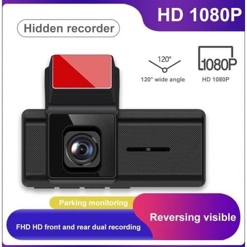 2021 Universal Hidden Style Cam Recorder 1080P Car Parking DC 12V USB ABS Dual Camera Dash Cam Video Recorder Car DVR
