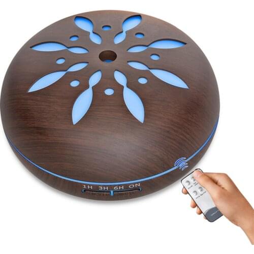 550ML Aromatherapy Essential Oil Diffuser Aroma Air Humidifiers Wood Grain Ultrasonic Cool Mist Maker home office Remote Control