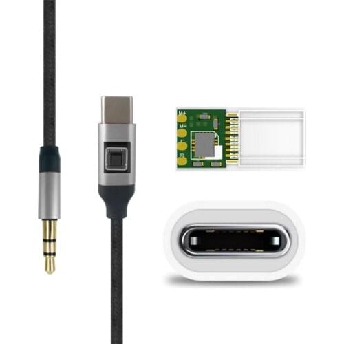 USB Digital to 3.5mm Female Headphone Jack Adapter Type C Aux Cable Dongle Converter Compatible with Xiaomi-Note 3