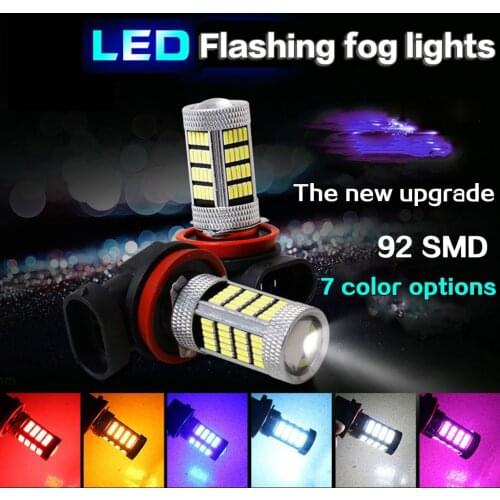 2PCS Car LED fog lamp H7 H8 H11 9005 9006 P13W H16 Motorcycle headlights Fog lights H4 H17