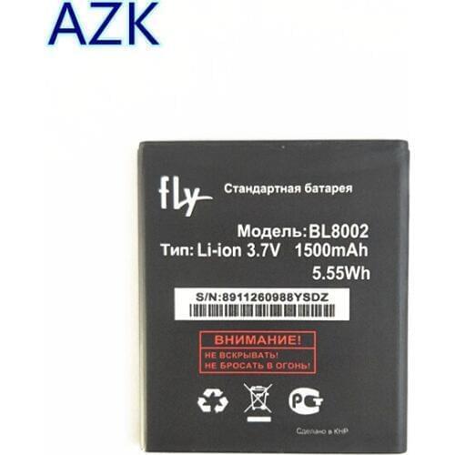AZK BL8002 1500mAh 3.7V 7.4Wh High Quality Li-ion Battery for FLY IQ4490I Battery BL 8002