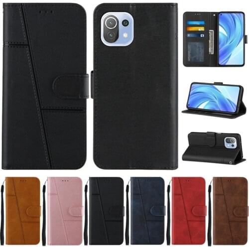 For Xiaomi Mi 11 Lite Case Mi11 Lite Flip Wallet Phone Case on sFor Xiaomi Mi 11 lite 11Lite Leather Cases Protect Cover Etui