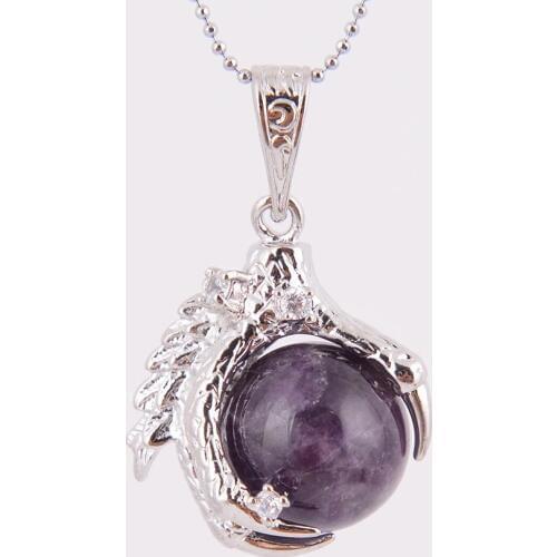 Natural Stone Dragon Claw Pendants for Necklace Pink Quartz Tiger Eye Lapis Lazuli Green Aventurine for Women Jeweller D575