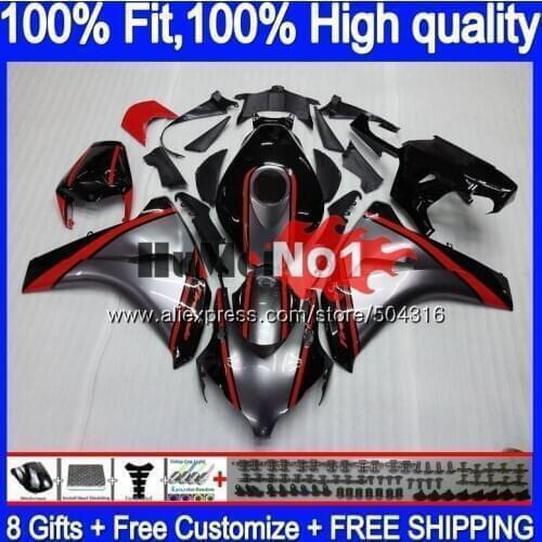 OEM Injection For HONDA CBR1000 CBR 1000 RR CC 48MC.0 CBR 1000RR 2008 2009 2010 2011 CBR1000RR 08 09 10 11 Fairing Grey red blk