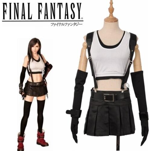 Final Fantasy VII Remake Tifa Lockhart Cosplay Costume Adult Women Girls Halloween Carnival Costumes