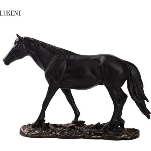 Creative Office Lucky Home Living Room Wine Cabinet Decoration Entrance TV Cabinet Resin Horse Decoration Opening Gift