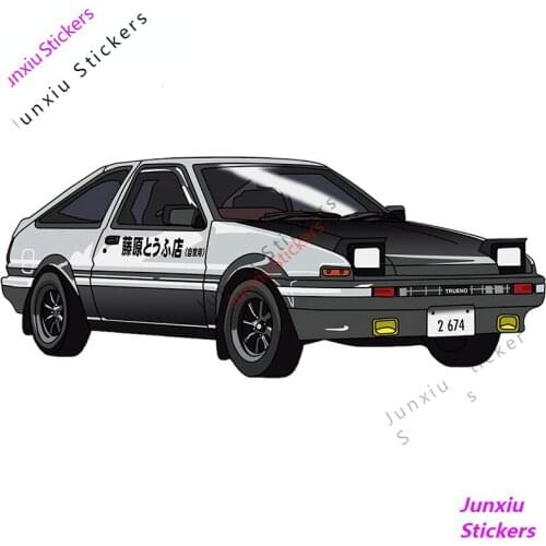 LDM Initial D Trunk Bumper Window Creative Decals Scratch Resistant Car Stickers Styling Rear Windshield Fine Decor PVC13x6cm