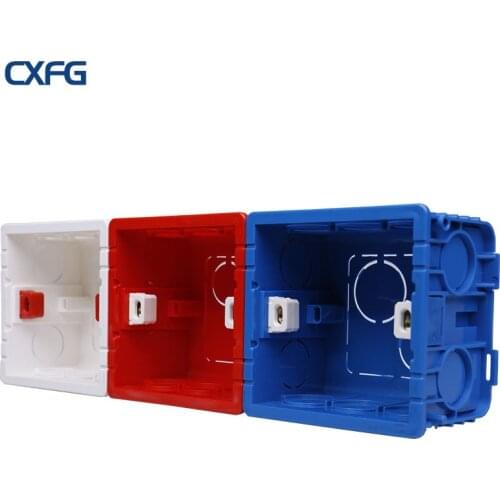 CXFG Switch Socket Installation Box Wall Storage Junction Box Hidden Built-In Box For Socket 86 mm * 86 mm White Red Blue Box